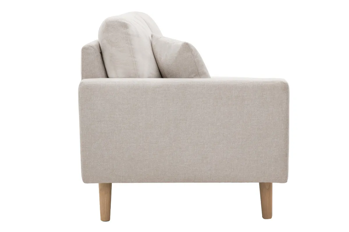 Miliboo Chaiselongue beiger Stoff mit Samteffekt L190 cm BERTILLE* Design-sofas