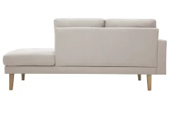 Miliboo Chaiselongue beiger Stoff mit Samteffekt L190 cm BERTILLE* Design-sofas