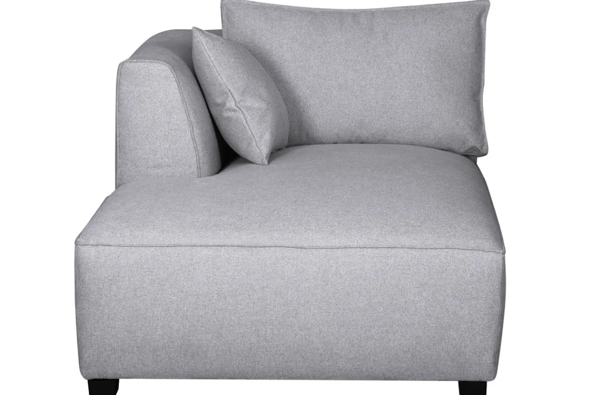 Miliboo Chaiselongue gerade in perlgrauem Bezug PLURIEL* Ecksofas
