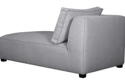 Miliboo Chaiselongue gerade in perlgrauem Bezug PLURIEL* Ecksofas
