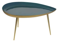 Miliboo Couchtisch blau lackierter Stahl DROP* Couchtische