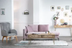 Miliboo Couchtisch graviert aus Mangoholz und vergoldetem Metall LINIUM* Couchtische