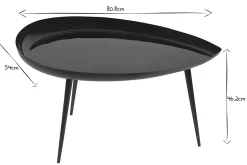 Miliboo Couchtisch lackierter Stahl schwarz matt DROP* Couchtische