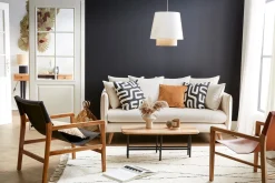 Miliboo Couchtisch mit 2 Platten aus Akazie und schwarzem Metall SUZANE* Couchtische