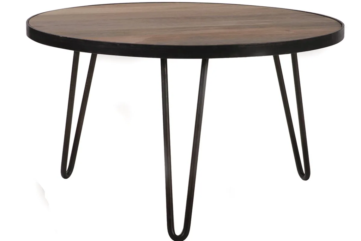 Miliboo Couchtisch rund Industrie-Design 80 x 45 cm ATELIER* Couchtische