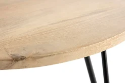 Miliboo Couchtisch rund Mangoholz und Metall 80 x 40 cm (B x H) VIBES* Couchtische