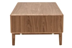 Miliboo Couchtisch Walnussfurnier mit Stauraum B100 cm SUVA* Couchtische