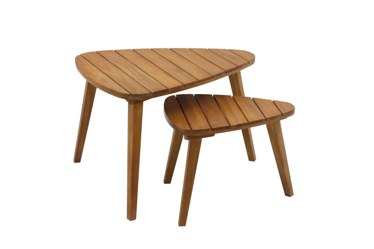 Miliboo Couchtische aus Massivholz (2er-Set) ELQUI* Gartentische
