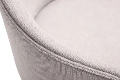 Miliboo Design Barhocker aus texturiertem, beigefarbenem Samtstoff und schwarzem Metall (Set mit 2) ROSALIE* Barhocker