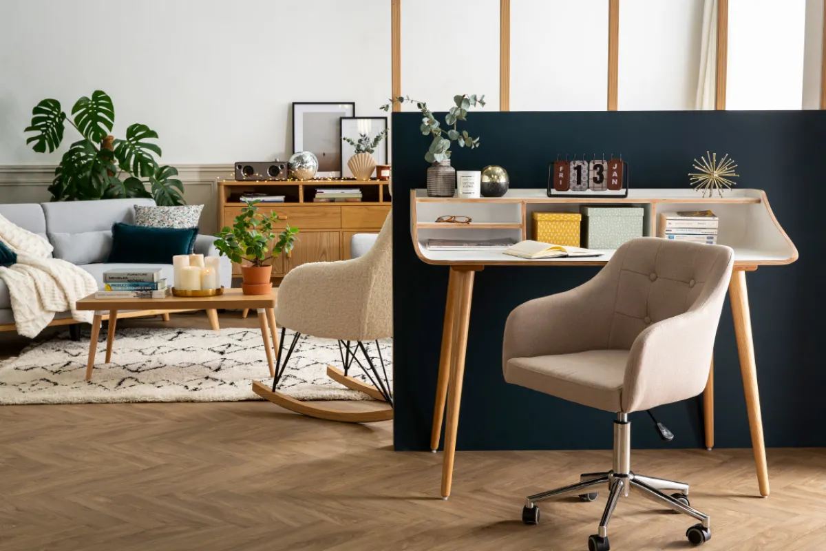 Miliboo Design Bürosessel Stoff Blaugrün BALTIK* Bürostühle|Bürostuhl Zum Kleinen Preis