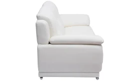 Miliboo Design- Ledersofa weiß drei Plätze Büffelleder TAMARA* Ledersofas
