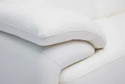 Miliboo Design- Ledersofa weiß drei Plätze Büffelleder TAMARA* Ledersofas