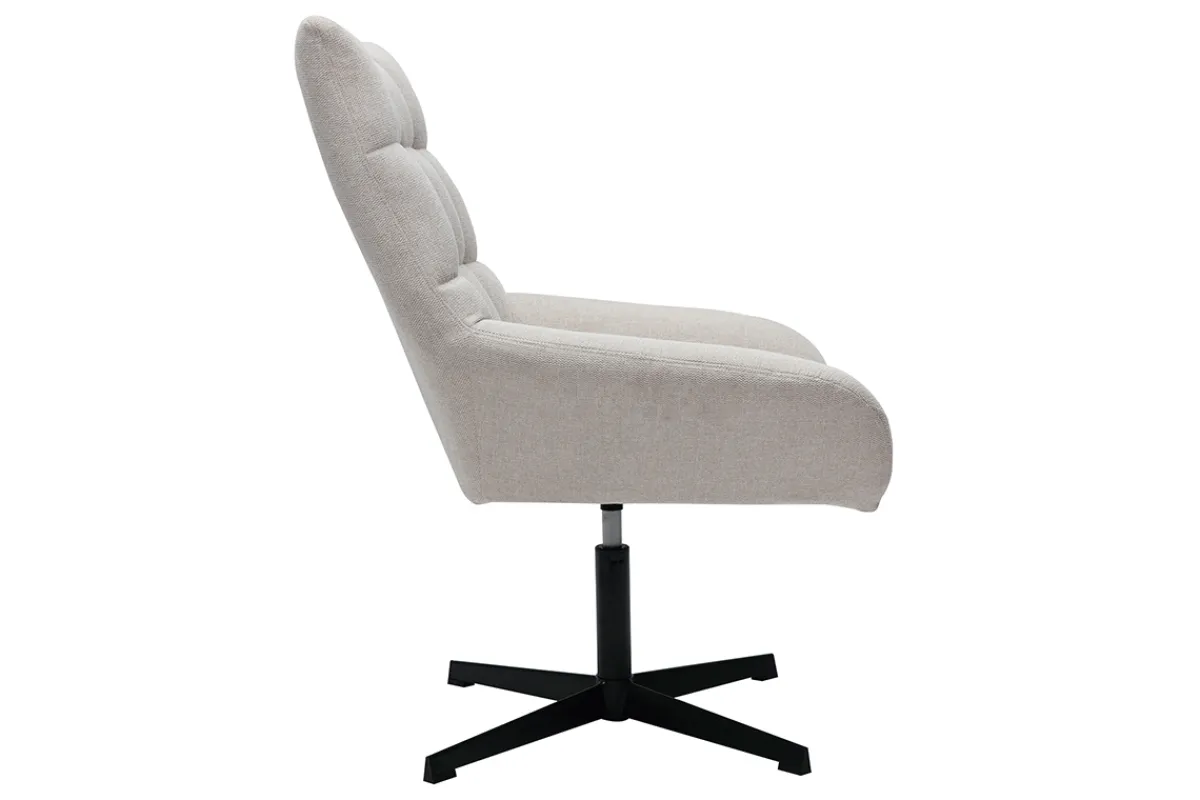 Miliboo Design Sessel im beigen strukturiertem Samtdesign drehbar KING* Design-sessel|Sessel