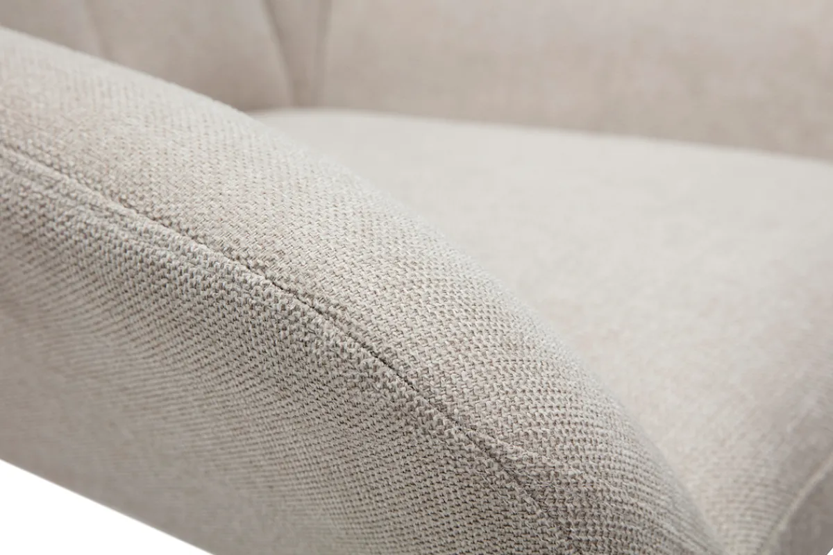 Miliboo Design Sessel im beigen strukturiertem Samtdesign drehbar KING* Design-sessel|Sessel