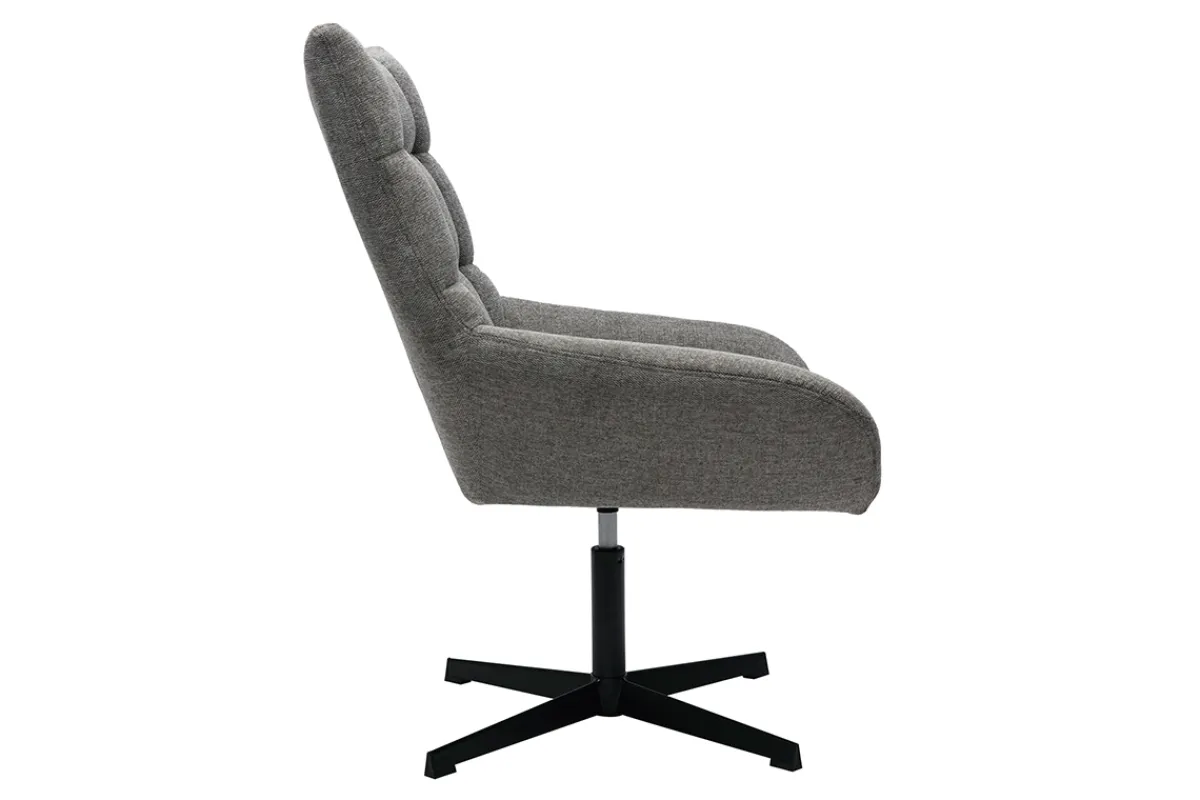 Miliboo Design Sessel im dunkelgrauen strukturiertem Samtdesign drehbar KING* Design-sessel|Sessel