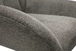 Miliboo Design Sessel im dunkelgrauen strukturiertem Samtdesign drehbar KING* Design-sessel|Sessel