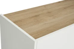 Miliboo Design Sideboard Weiß und helles Holz 3 Türen B155 cm NELIO* Sideboards