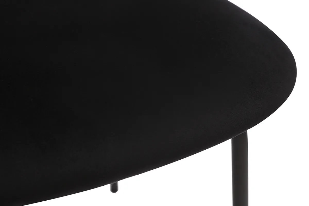 Miliboo Design Stühle aus schwarzem Samt, schwarzem Metall und Rattan-Geflecht (Set von 2) MIRANDA* Design-stühle