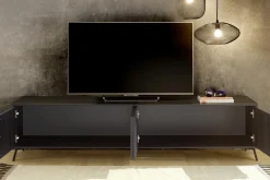 Miliboo Design TV-Möbel schwarz mit Holzoptik L205 cm NEMA* Tv-lowboards
