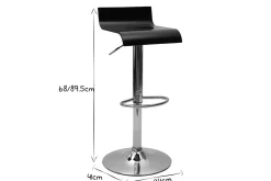 Miliboo Design-Barhocker / Küchenhocker Schwarz SURF* Barhocker
