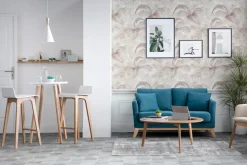 Miliboo Design-Barhocker / -stuhl Holz naturfarben und Weiß skandinavisch BALTIK* Barhocker