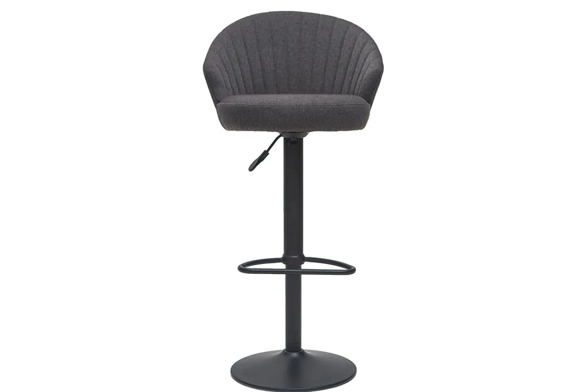 Miliboo Design-Barhocker aus grauem Stoff IZAAC* Barhocker