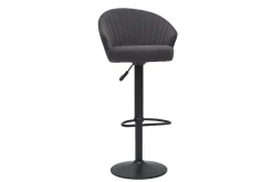 Miliboo Design-Barhocker aus grauem Stoff IZAAC* Barhocker