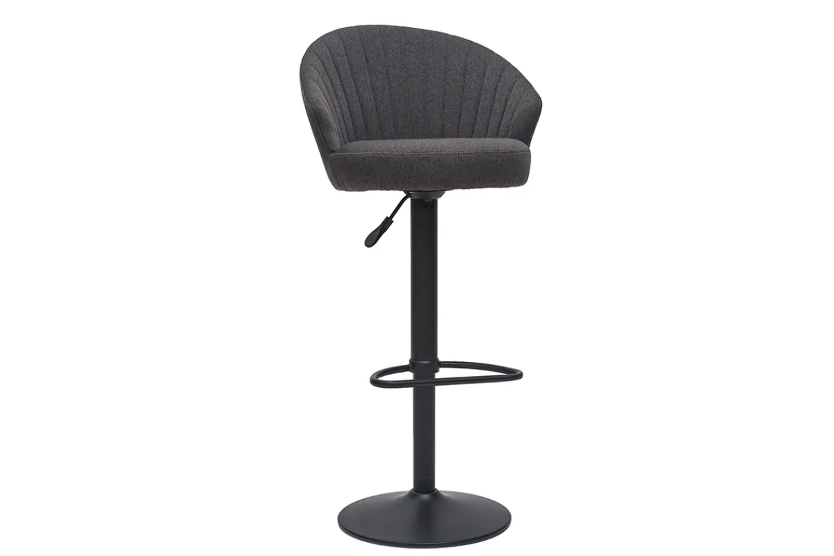 Miliboo Design-Barhocker aus grauem Stoff IZAAC* Barhocker