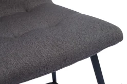 Miliboo Design-Barhocker aus grauem Stoff und Metall H65 cm (Satz von 2) ESCAPE* Barhocker