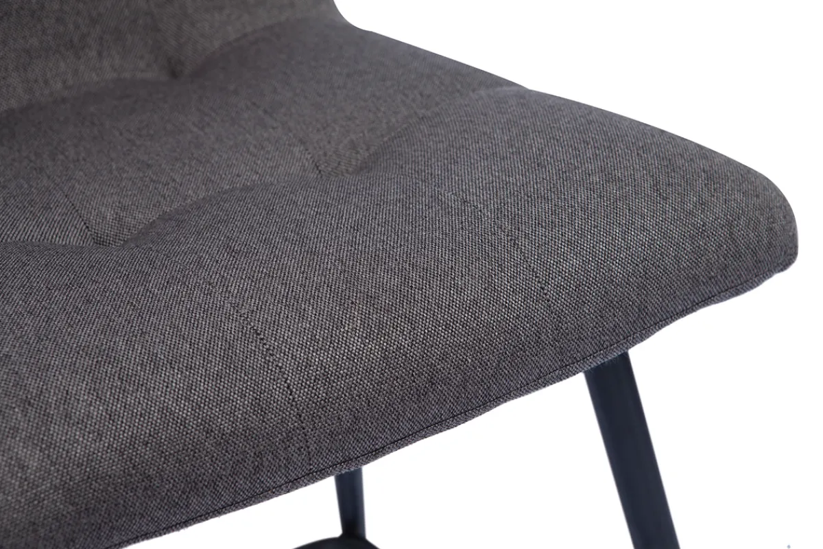 Miliboo Design-Barhocker aus grauem Stoff und Metall H65 cm (Satz von 2) ESCAPE* Barhocker