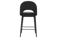 Miliboo Design-Barhocker aus schwarzem Samt und Metall H69 cm BELLEROSE* Barhocker