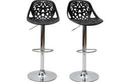 Miliboo Design-Barhocker Barock Schwarz 2er Set BAROCCA.* Barhocker