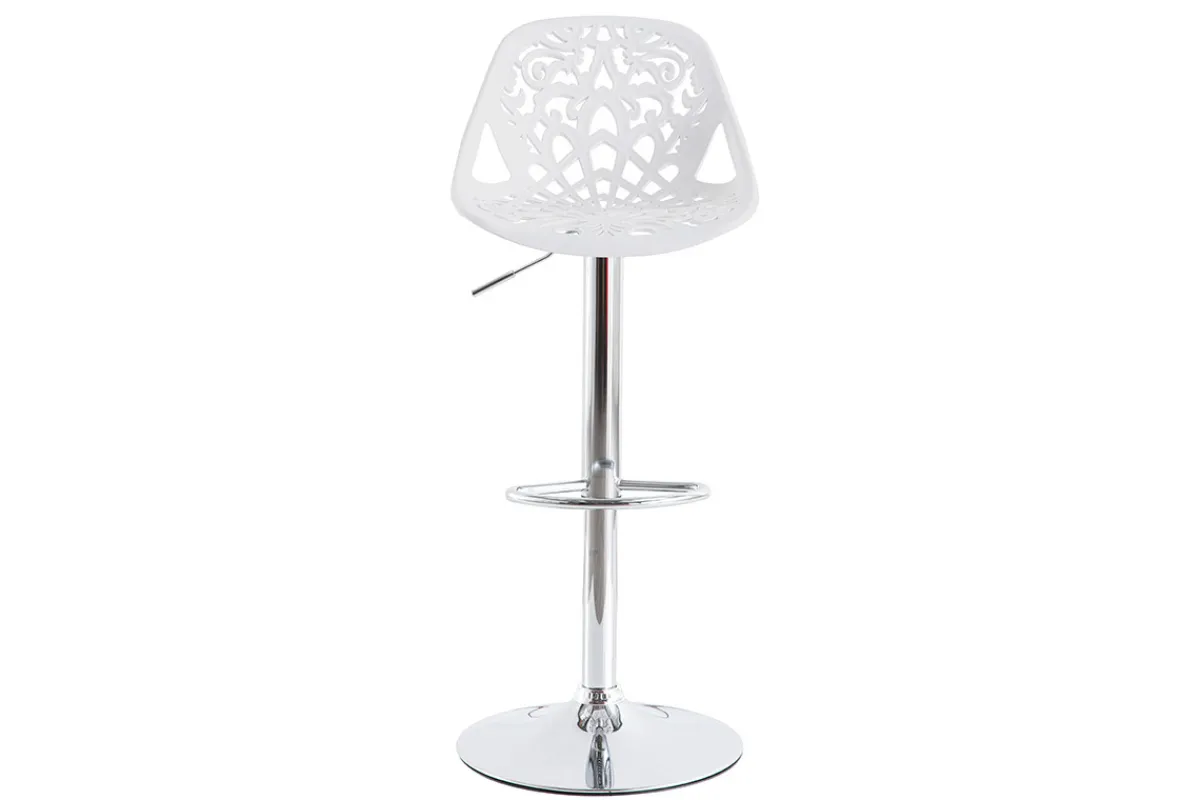 Miliboo Design-Barhocker Barock Weiß 2er Set BAROCCA.* Barhocker