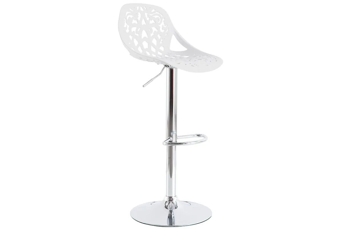 Miliboo Design-Barhocker Barock Weiß 2er Set BAROCCA.* Barhocker