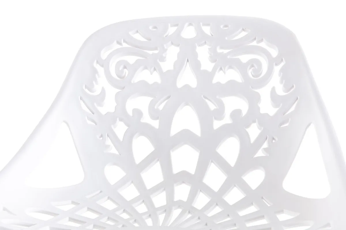 Miliboo Design-Barhocker Barock Weiß 2er Set BAROCCA.* Barhocker