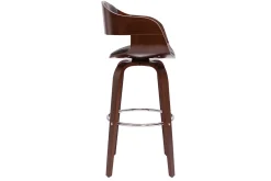 Miliboo Design-Barhocker drehbar schwarz und dunkles Holz H 67 cm GAO* Barhocker