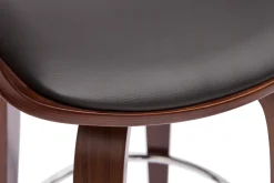 Miliboo Design-Barhocker drehbar schwarz und dunkles Holz H 67 cm GAO* Barhocker