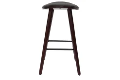 Miliboo Design-Barhocker dunkles Holz mit Walnuss-Finish H65 cm (2er-Set) MEADOW* Barhocker