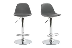 Miliboo Design-Barhocker Grau 2er-Set STEEVY* Barhocker