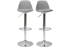 Miliboo Design-Barhocker Hellgrau (2er-Set) STEEVY* Barhocker