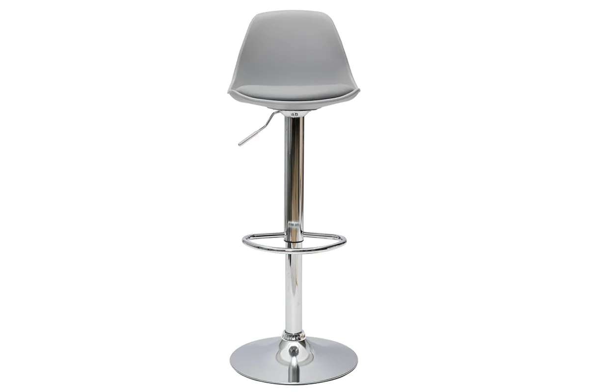 Miliboo Design-Barhocker Hellgrau (2er-Set) STEEVY* Barhocker