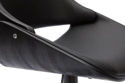 Miliboo Design-Barhocker höhenverstellbar Holz und schwarzes Metall CLASH* Barhocker