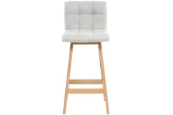 Miliboo Design-Barhocker Holz und Perlgrau 65 cm 2 Stck. KLARIS* Barhocker