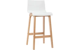Miliboo Design-Barhocker Holz und Weiß 75 cm 2 Stck. NEW SURF* Barhocker