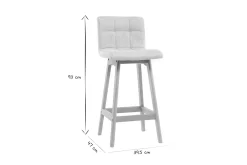 Miliboo Design-Barhocker Holz und Dunkelgrau 65 cm 2 Stck. KLARIS* Barhocker