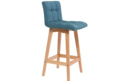 Miliboo Design-Barhocker Holz und Blaugrün 65 cm 2 Stck. KLARIS* Barhocker