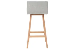 Miliboo Design-Barhocker Holz und Perlgrau 65 cm 2 Stck. JOAN* Barhocker