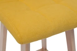 Miliboo Design-Barhocker Holz und senfgelb 65 cm 2 Stck. KLARIS* Barhocker