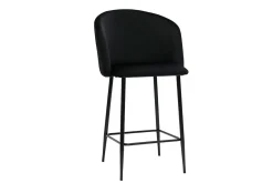 Miliboo Design-Barhocker in schwarzem Samt VANITY* Barhocker