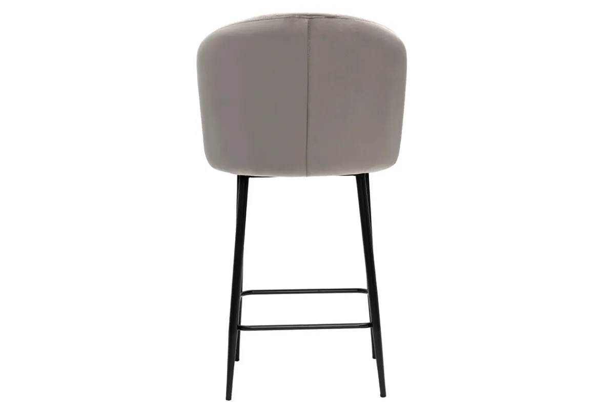 Miliboo Design-Barhocker in taupefarbenem Samt VANITY* Barhocker